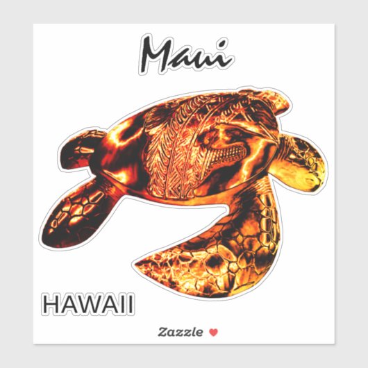 Maui Tribal Honu Lava Aufkleber (Blatt)