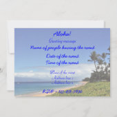 Maui Tropical Party Einladung (Rückseite)
