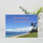 Maui Tropical Party Einladung (Stehend Vorderseite)