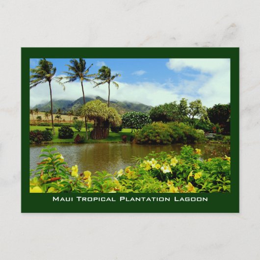Maui Tropical Plantage Gardens Lagoon Postkarte (Vorderseite)