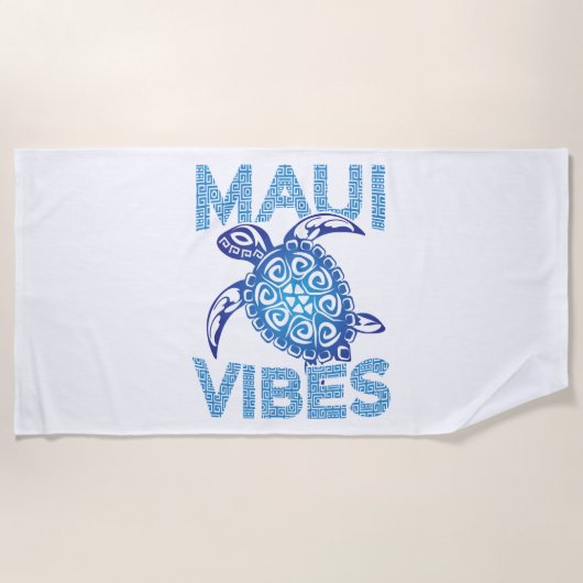 Maui Vibes Strandtuch (Vorderseite)