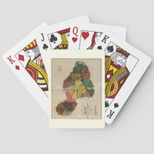 Maui - Vintage antiquarische Hawaii Survey Map, 18 Spielkarten