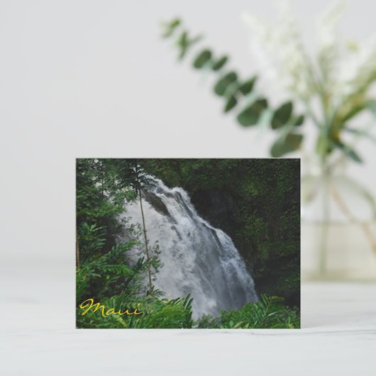 Maui Waterfall Postcard Postkarte (Stehend Vorderseite)