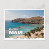 Maui Wedding Beach Save the Date Postcard Postkarte (Vorderseite)