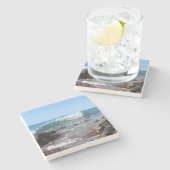 Maui-Welle auf geheimem Strand-Untersetzer Steinuntersetzer (Seitenansicht)
