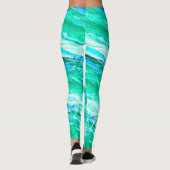 Maui-Wellen Thunder_Cove blau/grün gestreift Leggings (Rückseite)