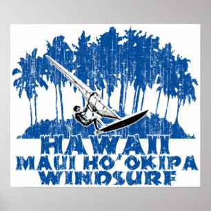 Maui windsurfing Ho'okipa Poster