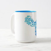 Maui-Wort-Wolken-Kaffee-Tasse Zweifarbige Tasse (Vorderseite Links)