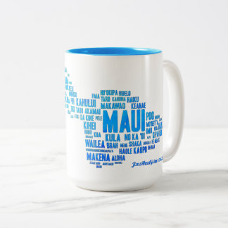 Maui-Wort-Wolken-Kaffee-Tasse Zweifarbige Tasse