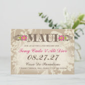 MAUI Zielort Tropischer Blumenzwiebeln Einladung (Stehend Vorderseite)