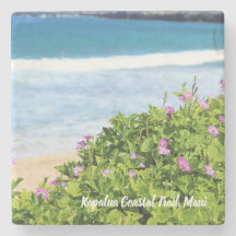 Mauiküstenhinterlila Blumen-Untersetzer