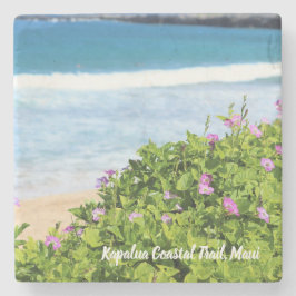 Mauiküstenhinterlila Blumen-Untersetzer Steinuntersetzer