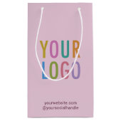 Maul für das Lila Logo für kleine Geschenktüte mit (Rückseite)