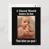 Maul - Lustige Sprüche Postkarte (Vorne/Hinten)