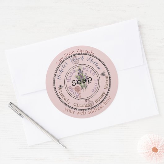 Maul-Seife Runder Aufkleber (Umschlag)