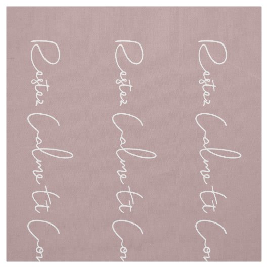 Maul weiße französische Skripte Ruhe bewahren und Stoff (Muster)