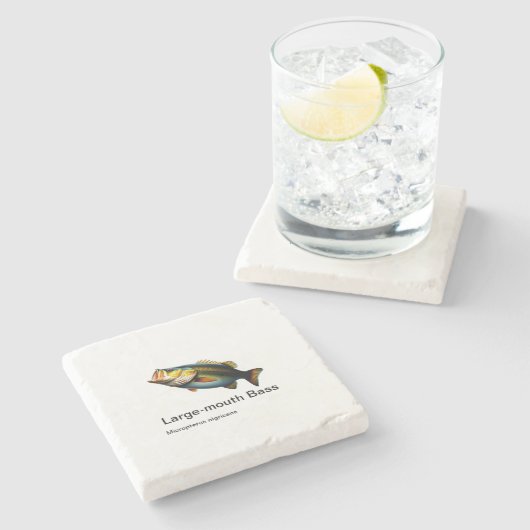 Maulbarsch auf Marmor Steinuntersetzer (Seitenansicht)