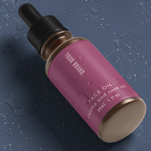Maulbeer-Rosa 1oz 30ml Skincare-Flasche Wasserfest Etiketten