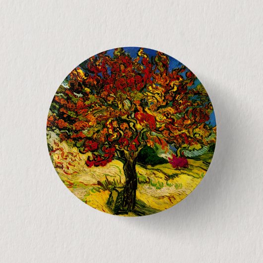 Maulbeerbaum Van Gogh Fine Art Button (Vorderseite)