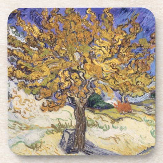 Maulbeerbaum Vincent van Goghs |, 1889 Getränkeuntersetzer (Vorderseite)