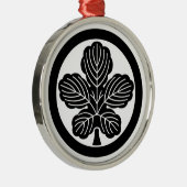 Maulbeerblatt Silbernes Ornament (Rechts)