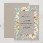 Maulbeerblüten-Hochzeit Einladung (Vorne/Hinten)
