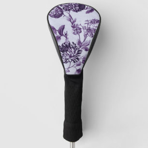 Maulbeere blaues lila BlumenToile No.2 Golf Headcover