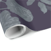 Maulbeere blaues lila schwarzes Vintages Geschenkpapier (Rolleneckpunkt)