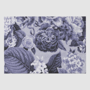 Maulbeere blaues lila Vintages BlumenToile No.1 Seidenpapier