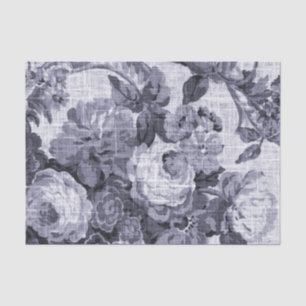 Maulbeere blaues lila Vintages BlumenToile No.5 Seidenpapier