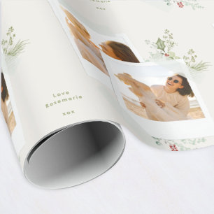 Maulbeere-Creme-Fotoalbum Weihnachten anpassen Geschenkpapier