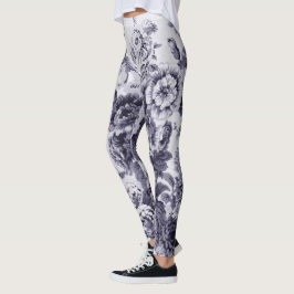 Maulbeere tonte schwarzes u. weißes Vintages Leggings