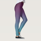 Maulbeerlila blaues aquamarines verblassen leggings (Rechts)