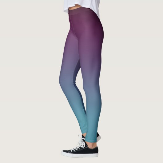 Maulbeerlila blaues aquamarines verblassen leggings (Links)