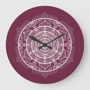 MaulbeerMandala Große Wanduhr