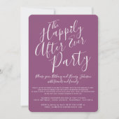Maulbeerweiß glücklich nach der Hochzeitsfeier Einladung (Vorderseite)