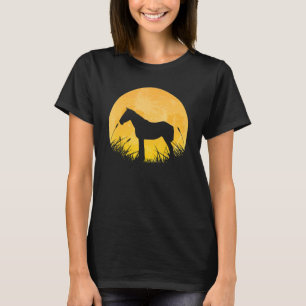 Maultier Einfach Halloween-Outfit Esel Pferd Mond  T-Shirt