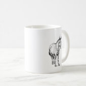 Maultier-einfache Skizze Kaffeetasse (VorderseiteRechts)