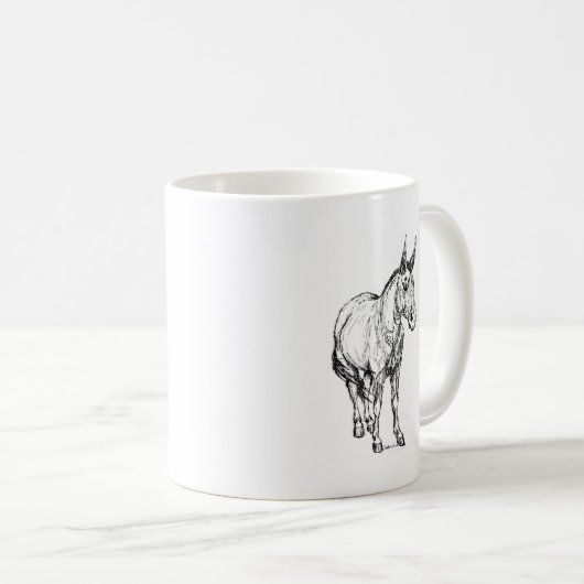 Maultier-einfache Skizze Kaffeetasse (VorderseiteRechts)
