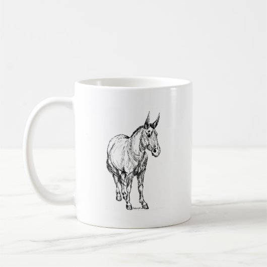 Maultier-einfache Skizze Kaffeetasse (Links)