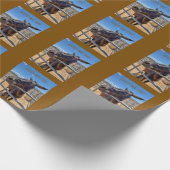 Maultier Esel Pferd so freundlich mit Stroh Geschenkpapier (Ecke)