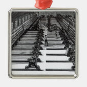 Maultier-Spinnen Silbernes Ornament (Vorne)