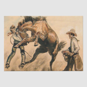 „Maultier“ Western Art von Will James Seidenpapier