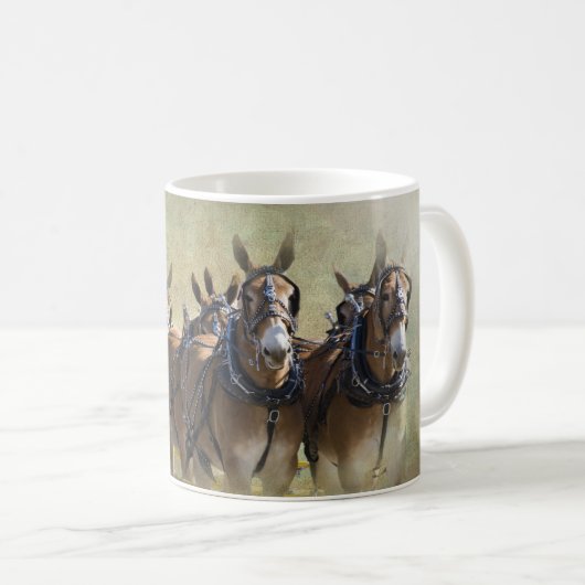 Maultier-Zug Kaffeetasse (VorderseiteRechts)