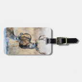 Maultierhirsch-Dollar und Damhirschkuh Gepäckanhänger (Vorderseite horizontal)