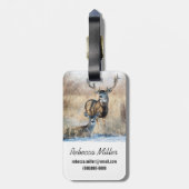 Maultierhirsch-Dollar und Damhirschkuh Gepäckanhänger (Rückseite vertikal)