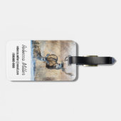 Maultierhirsch-Dollar und Damhirschkuh Gepäckanhänger (Rückseite horizontal)