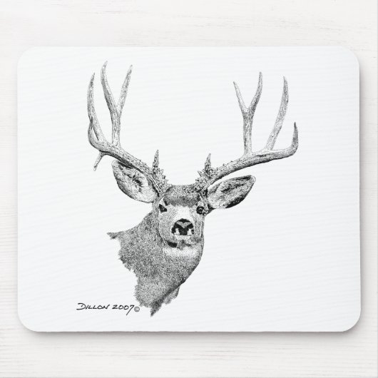 Maultierhirsch Mousepad (Vorne)