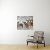 Maultierhirsch Wyoming Wandteppich (Beispiel (Horizontal))