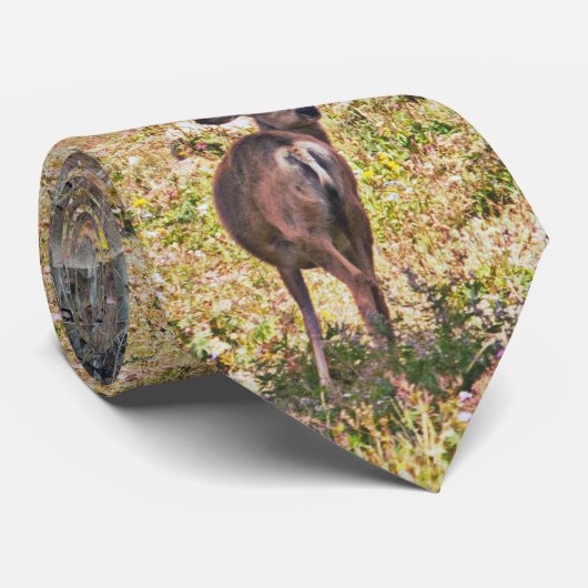 Maultierhirschcollage Krawatte (Gerollt)
